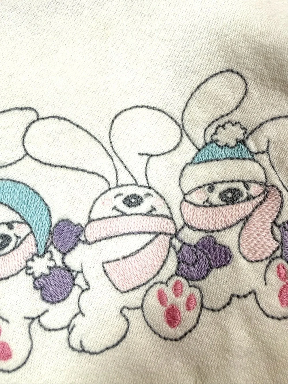 VINTAGE CARTERS Baby Sweatshirt 18 Months 1990s‎ Bunny Graphic Cozy Cute Pastel